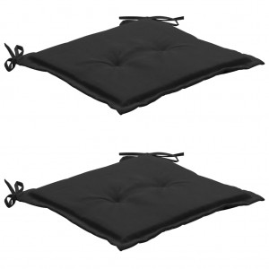 Almofadas de cadeira de jardim 2 uds tecido Oxford preto 50x50x3 cm D