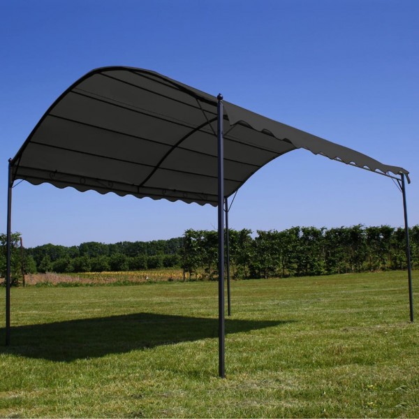 Toldo de guarda-chuva cinzento 3x4 m D