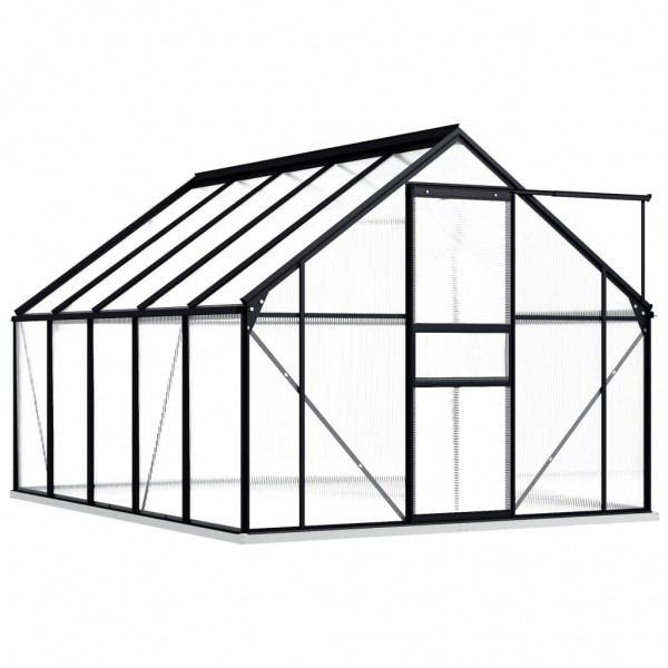 Invernadero con estructura base aluminio gris antracita 5.89 m² D