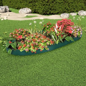 Bordas de jardim 10 unidades de PP verde 65x15 cm D