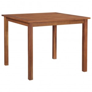 Mesa de jardín madera maciza de acacia 85x85x74 cm D