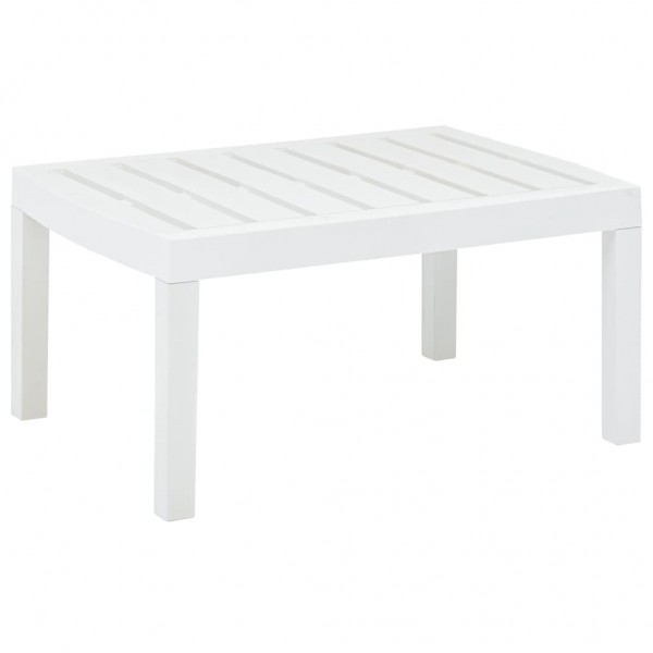 Mesa de jardín de plástico blanco 78x55x38 cm D