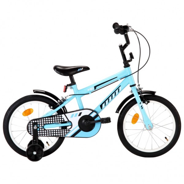 Bicicleta infantil 16 polegadas preto e azul D