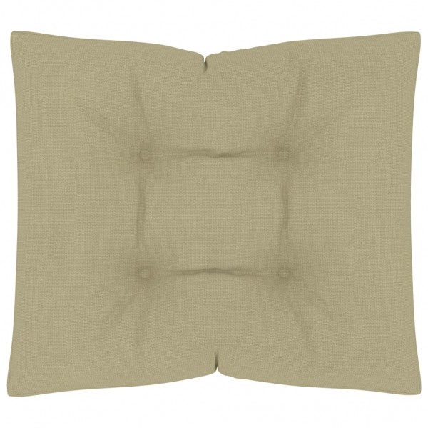 Cojín para sofá de palets tela crema 60x61.5x10 cm D