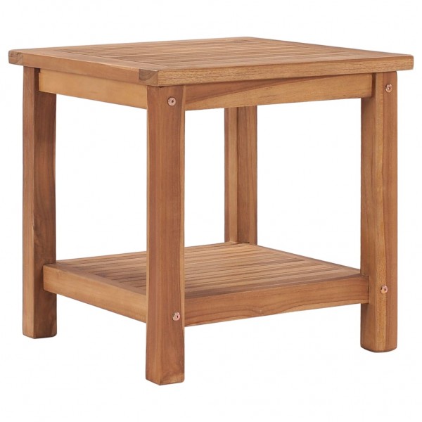 Mesa de centro de madeira maciça de teca 45x45x45 cm D