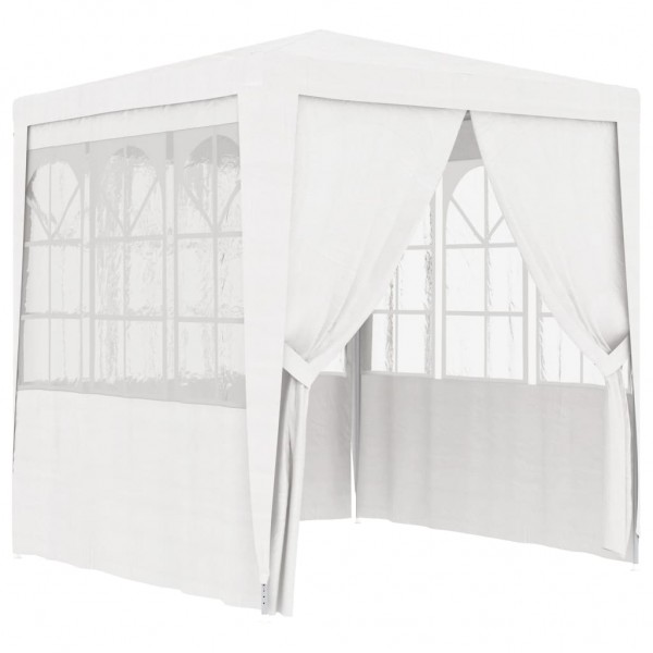 Carpa profesional fiestas con paredes blanco 90 g/m² 2.5x2.5 m D