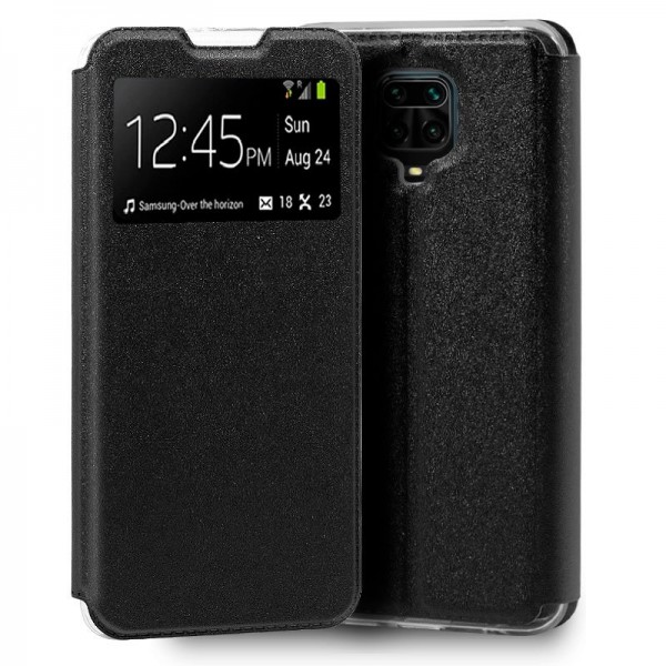 Funda COOL Flip Cover para Xiaomi Redmi Note 9S / Note 9 Pro Liso Negro D