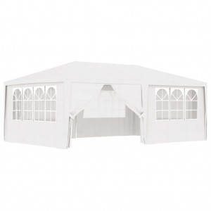 Carpa profesional para fiestas con paredes blanco 90 g/m² 4x6 m D