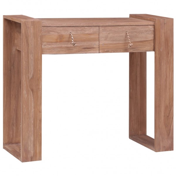 Mesa consola de madera maciza de teca 90x35x75 cm D