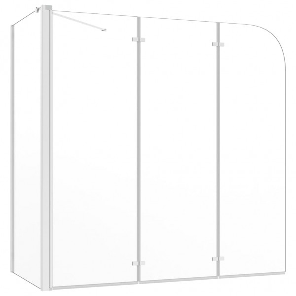 Mampara de ducha de vidrio templado transparente 120x69x130 cm D