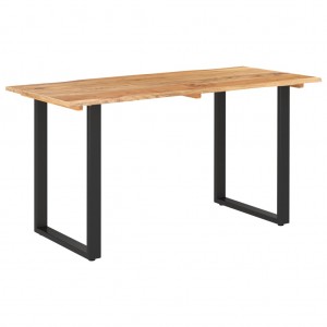 Mesa de comedor de madera maciza de acacia 140x70x76 cm D