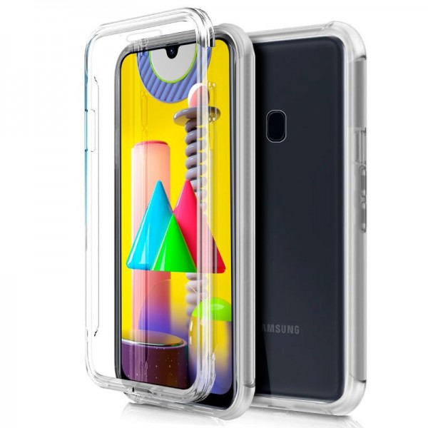 Funda de silicone 3D Samsung M315 Galaxy M31 (Transparente Frente + Atrás) D