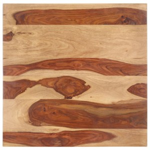 Superficie de mesa madera maciza de sheesham 25-27 mm 80x80 cm D