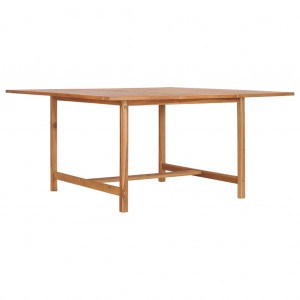 Mesa de jardín de madera maciza de teca 150x150x76 cm D