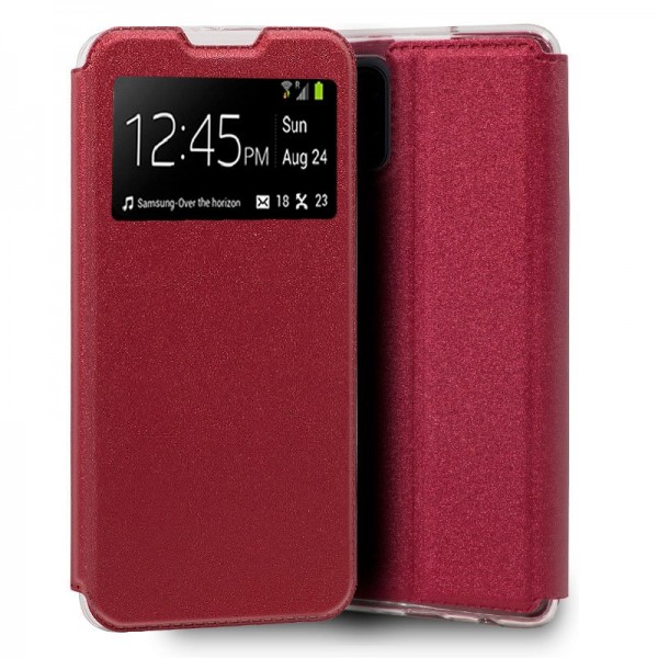 Funda Flip Cover Xiaomi Mi 10 Lite Liso Rojo D
