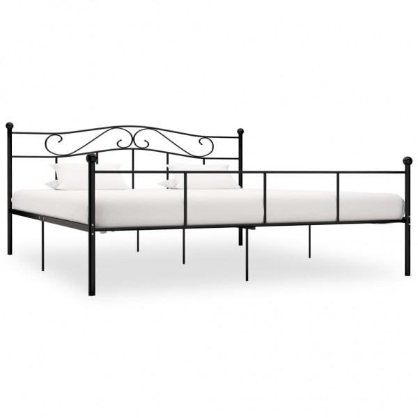 Estrutura de cama de metal preto 180x200 cm D
