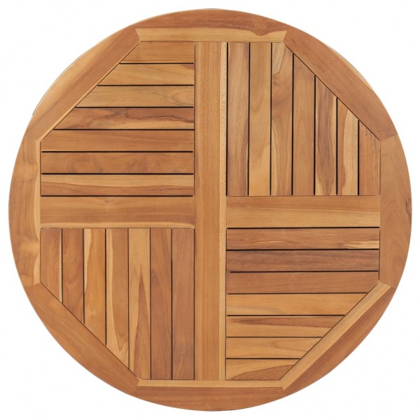 Superficie de mesa redonda madera maciza de teca 2.5 cm 90 cm D