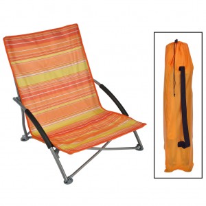 HI Silla de playa plegable naranja 65x55x25/65cm D