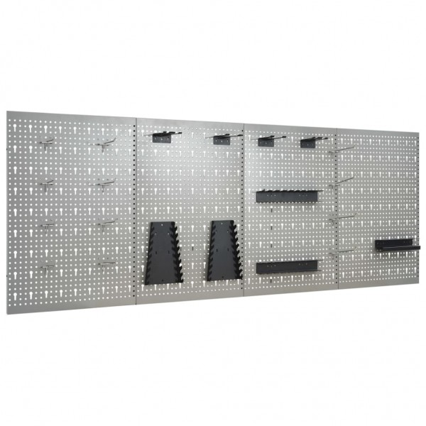 Tableros de clavijas para pared 4 unidades acero 40x58 cm D