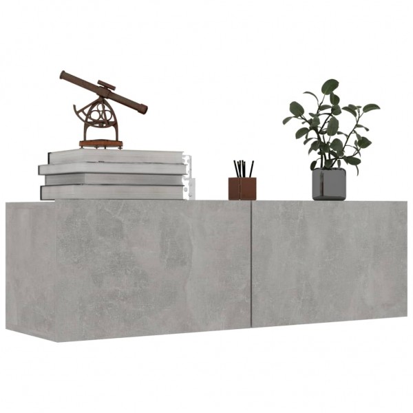Móveis para TV madeira contraplacada cinza concreto 100x30x30 cm D