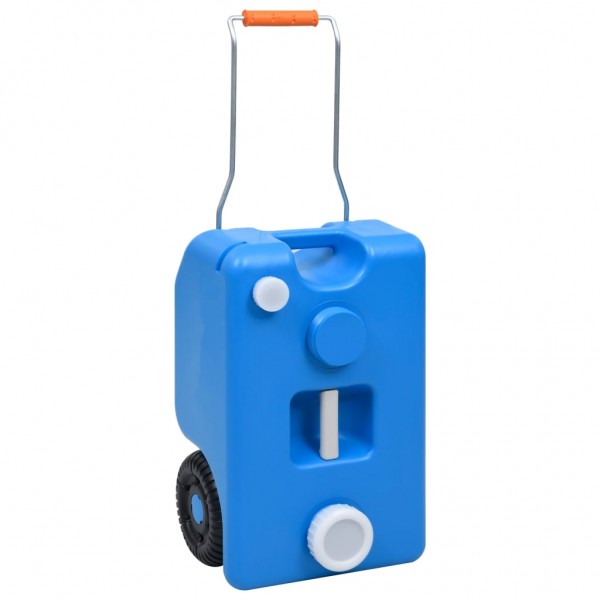 Depósito de agua con ruedas para camping azul 25 L D