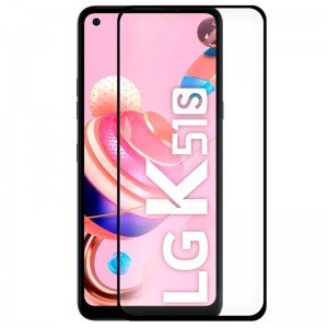 Protetor de cristal temperado COOL para LG K51s (FULL 3D Preto) D