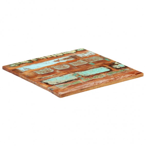 Tabuleiro mesa quadrada madeira maciça reciclada 70x70 cm 25-27 mm D