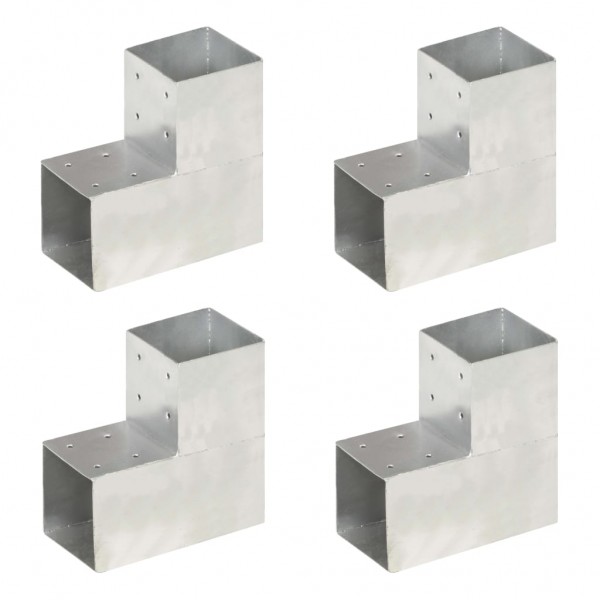 Conectores de postes em L 4ds de metal galvanizado D