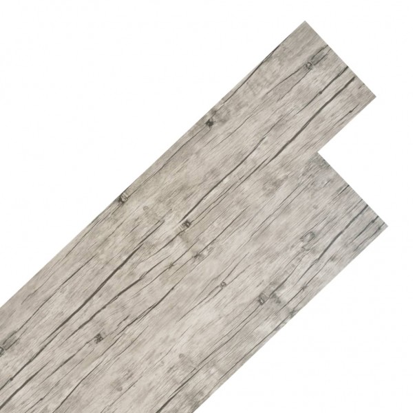 Lamas para suelo de PVC gris claro 4.46 m² 3 mm D