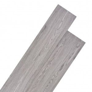 Lamas para suelo no autoadhesivos PVC gris oscuro 4.46 m² 3 mm D