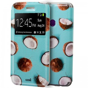 Fundação COOL Capa de Flip para Huawei Y6p Cocos desenhos D