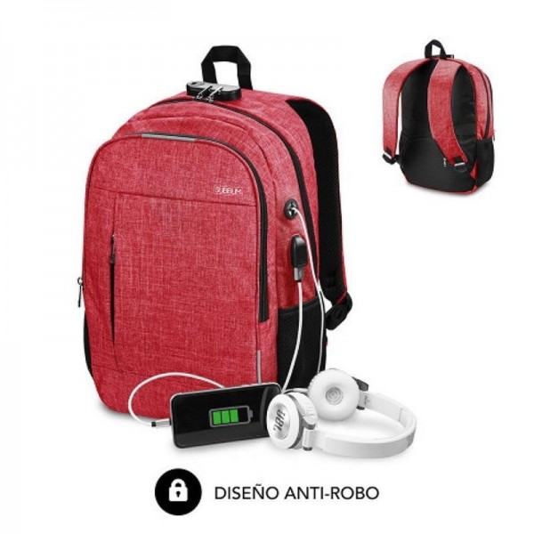 Mochila subblim urban lock rede para portáteis até 16'/40.64cm rosa D