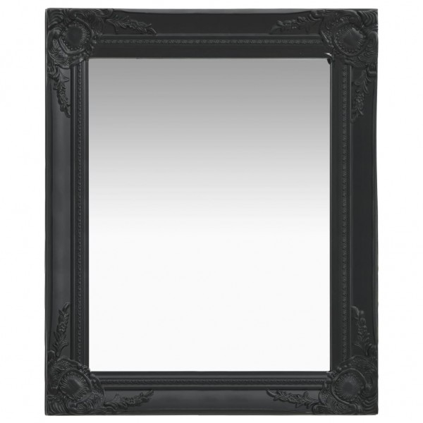 Espejo de pared estilo barroco negro 50x60 cm D
