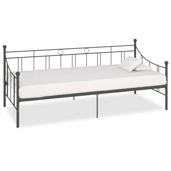 Estrutura de cama de metal cinza 90x200 cm D