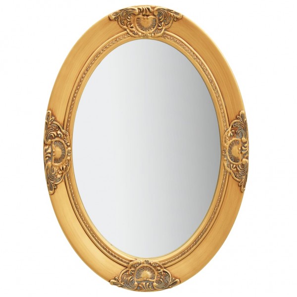 Espelho de parede de estilo barroco dourado 50x70 cm D