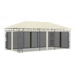 Sala de jantar com mosquiteiro creme 6x3x2.73 m D