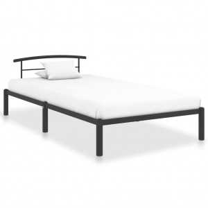 Estructura de cama de metal negro 90x200 cm D