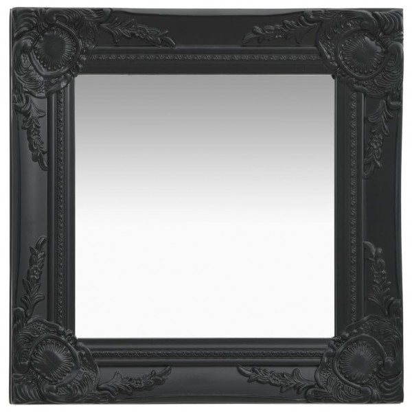 Espejo de pared estilo barroco negro 40x40 cm D