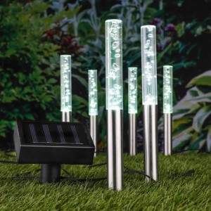 HI Lámparas solares LED con diseño de burbujas 6 unidades D