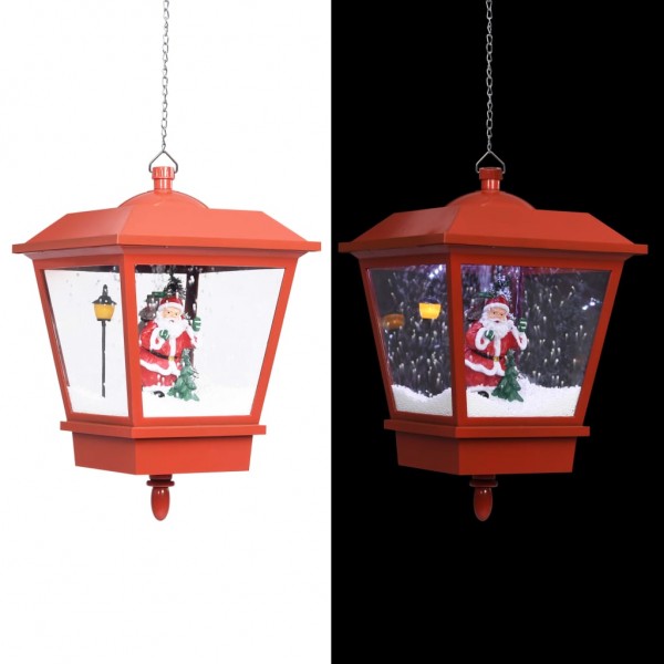 Lâmpada pendente de Natal com LED e Pai Natal Vermelho 27x27x45 cm D