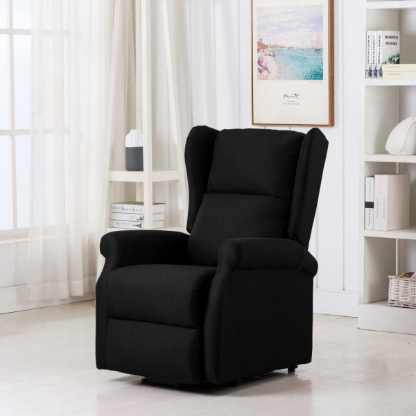 Sillón de masaje elevable tela negro D