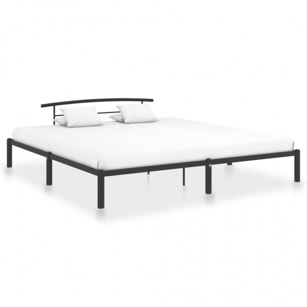 Estructura de cama de metal negro 200x200 cm D