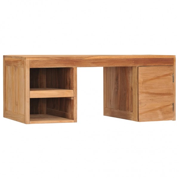 Mesa de centro de madeira maciça de teca 90x50x40 cm D