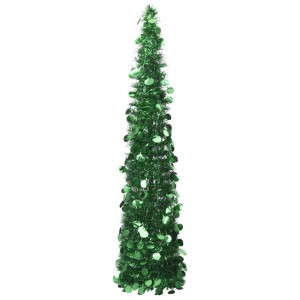 Árvore de Natal artificial emergente verde PET 180 cm D