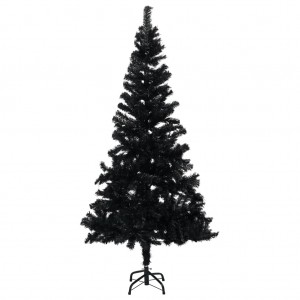 Árbol de Navidad artificial con soporte PVC negro 150 cm D