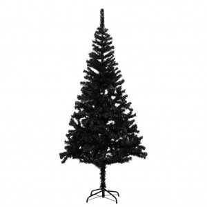 Árbol de Navidad artificial con soporte PVC negro 180 cm D