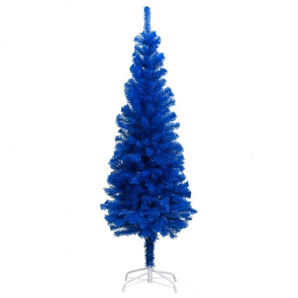 Árbol de Navidad artificial con soporte PVC azul 180 cm D