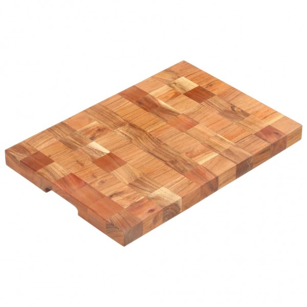 Tabla de cortar de madera maciza de acacia 50x34x3.8 cm D