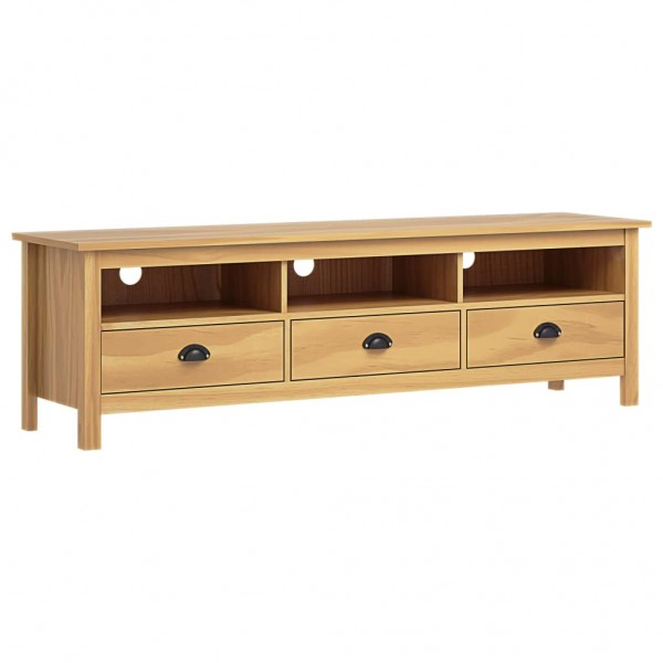 Mueble de TV Hill madera maciza pino marrón miel 158x40x47 cm D