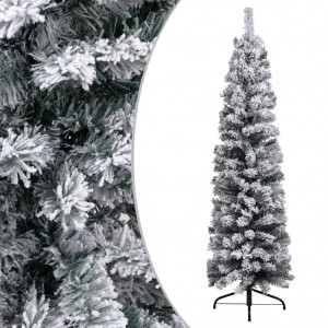 Árbol de Navidad artificial verde con nieve PVC 150 cm D